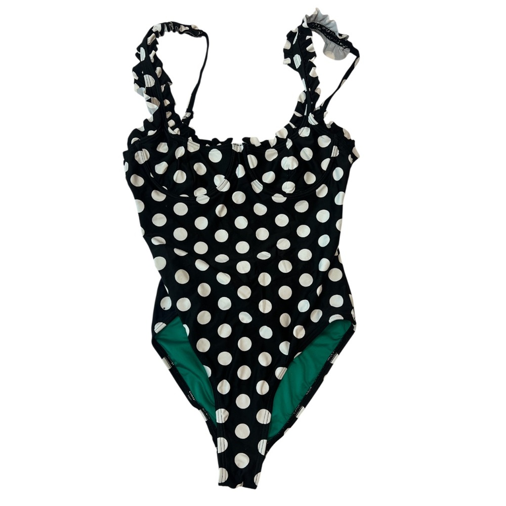 Black & White Polka Dot One-Piece Swimsuit